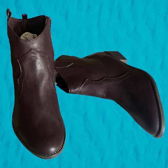 Old Navy Western Ankle Boots Women's Size 5 New Vegan Witchy Y2K Teacher Comfy - Picture 1 of 8